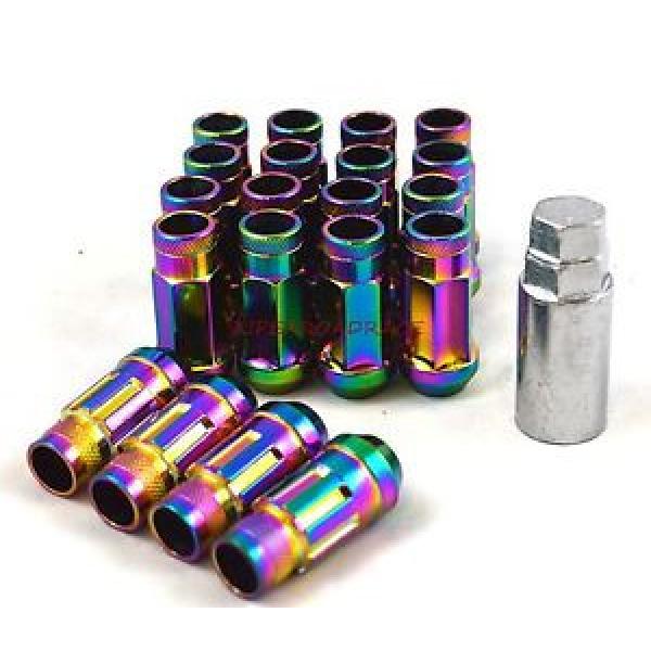 NNR PERFORMANCE EXTENDED STEEL LUG NUT SET W/LOCKS 12X1.5 NEO CHROME FITS HONDA #1 image