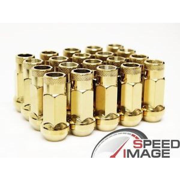Z RACING GOLD 48MM STEEL OPEN EXTENDED LUG NUTS TUNER SET 20 PCS 12X1.5 #1 image