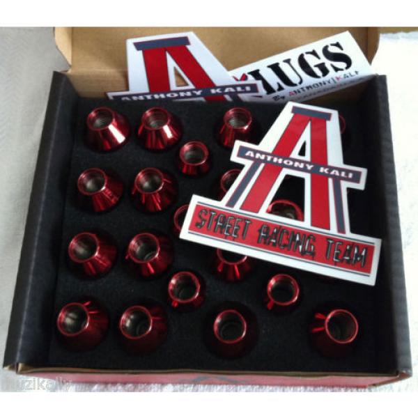 20PCS RED HEMI SRT8 LUG NUTS 14x1.5 C&#039;DAK ACORN LUGS &amp; LOCK COMBO ANTHONY KALI #2 image