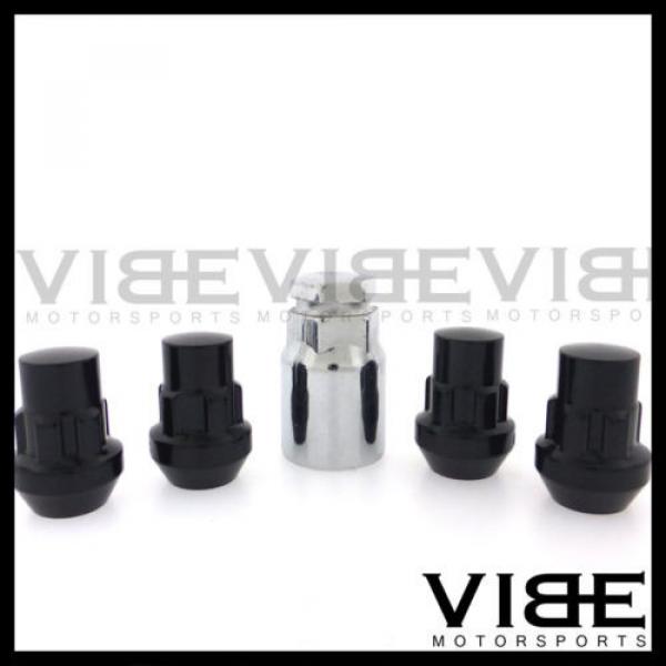 (4) 12X1.25 BLACK ACORN WHEEL LUG NUT LOCKS SET OF 4 #1 image