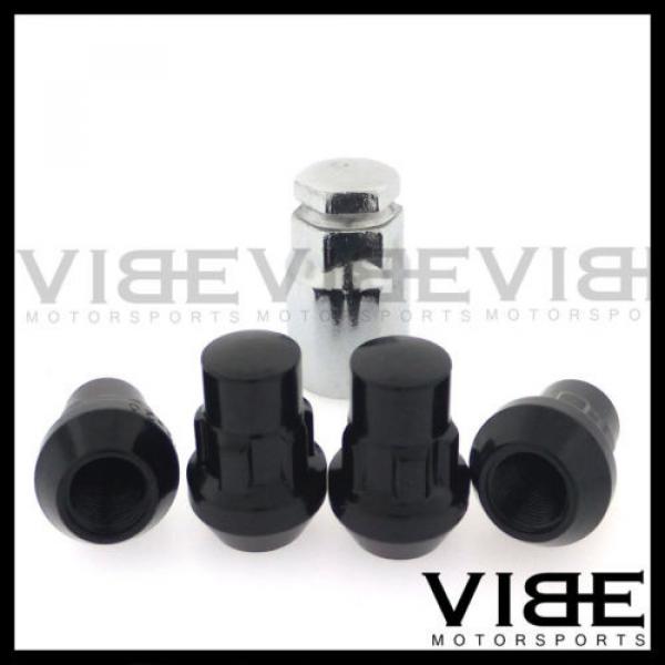 (4) 12X1.25 BLACK ACORN WHEEL LUG NUT LOCKS SET OF 4 #3 image