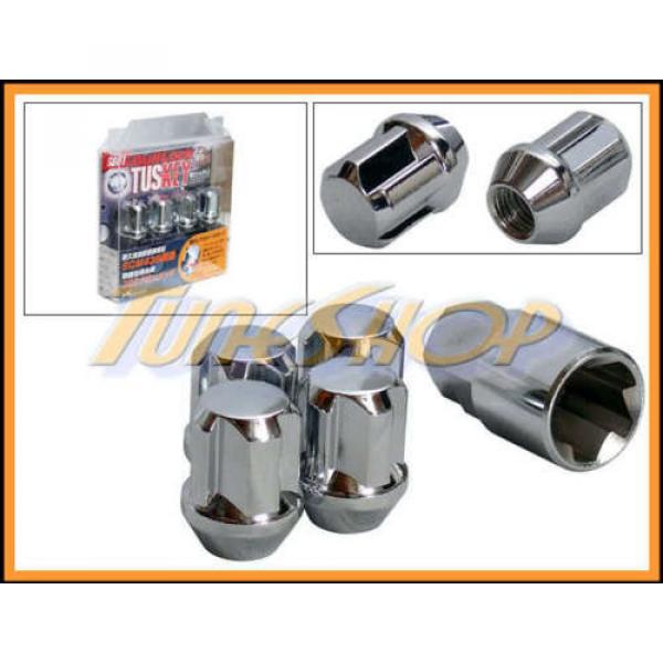 KICS 4 TUSKEY SPECIAL LOCK 12X1.25 1.25 ACORN WHEELS RIM LUG NUTS CLOSE CHROME N #1 image