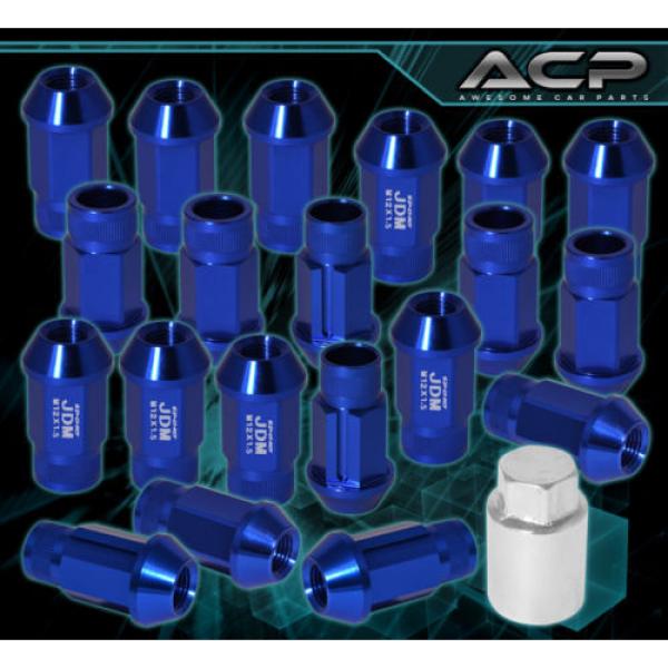 For Hyundai 12X1.5 Locking Lug Nuts Racing Aluminum Tuner Wheel 20Pc Kit Blue #1 image