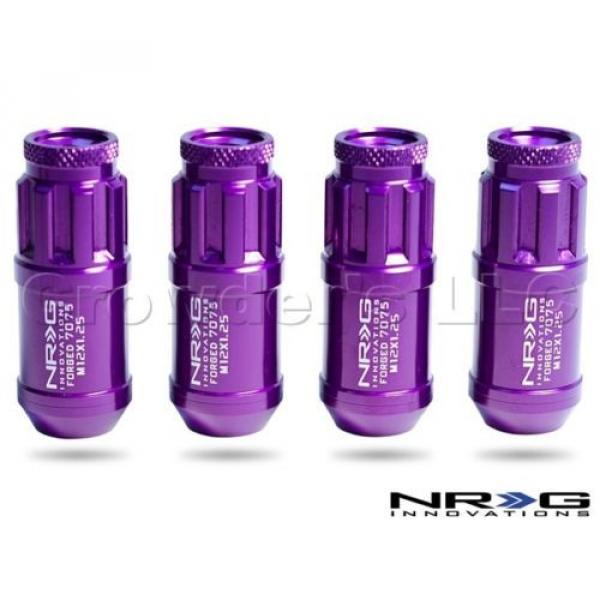 NRG 700 Series Lug Nut Lock Set 4 w/ Dust Caps  Purple M12 x 1.25mm  LN-L71PP #1 image