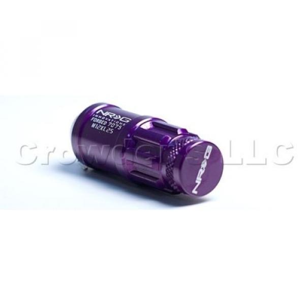 NRG 700 Series Lug Nut Lock Set 4 w/ Dust Caps  Purple M12 x 1.25mm  LN-L71PP #3 image