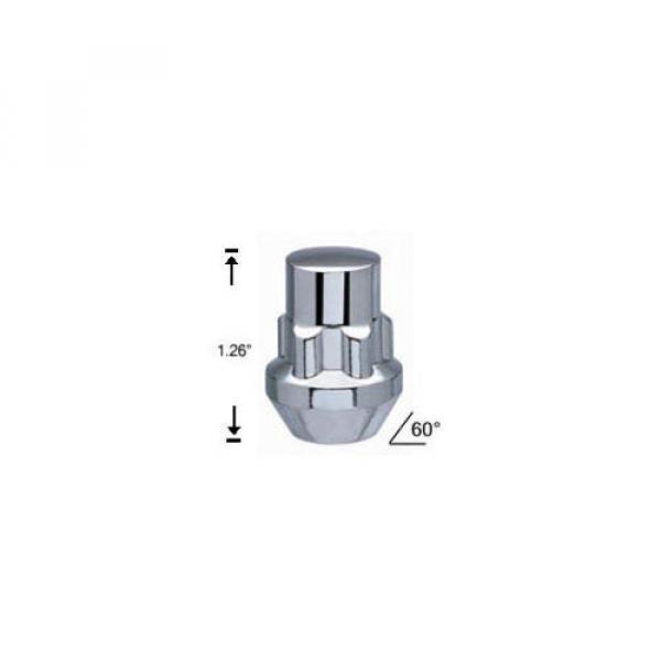 Locking Lug Nuts/Wheel Locks Closed Bulge Acorn/Cone Seat, Chrome 7/16-20 Qty 4; #2 image