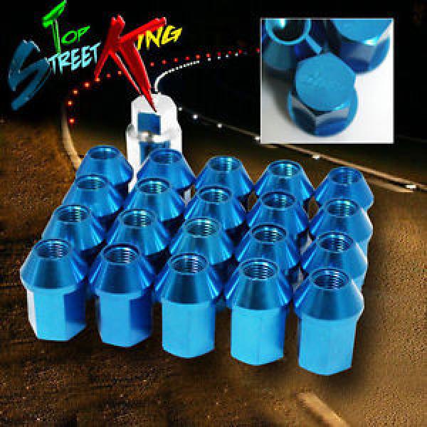 20-PC DURALUMIN M12X1.25 WHEEL LUG NUT+LOCK+SOCKET FOR 240SX/300ZX/IMPREZA BLUE #1 image