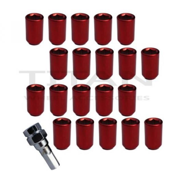 20 Piece Red Chrome Tuner Lugs Nuts | 7/16&#034; Hex Lugs | Key Included #1 image