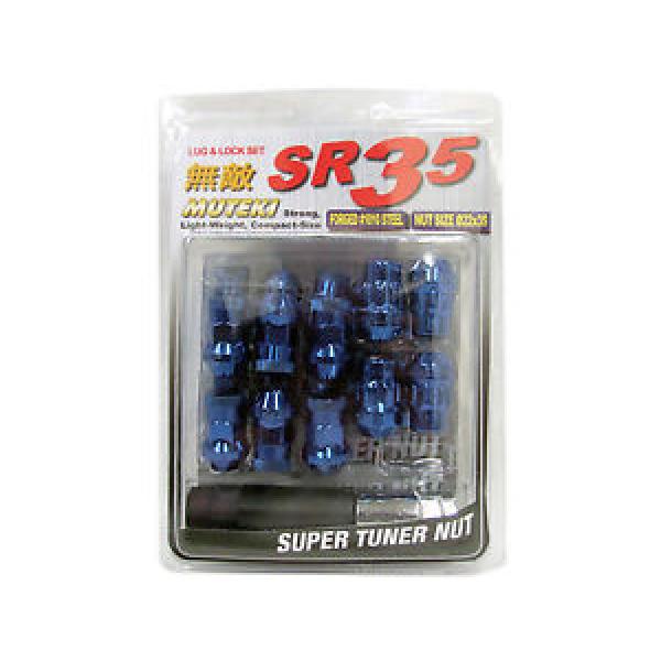 MUTEKI SR35 20PCS WHEELS TUNER LUG + LOCK NUTS (CLOSE END/12X1.5/BLUE) # #1 image