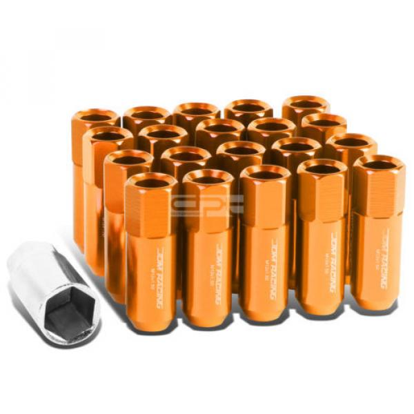 20PCS M12 X 1.5 EXTENDED ALUMINUM LOCKING LUG WHEEL ACORN TUNER LOCK NUTS ORANGE #1 image