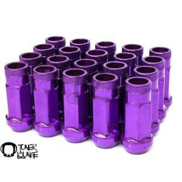 Z RACING 48MM STEEL PURPLE 20 PCS 12X1.25MM OPEN END EXTENDED LUG NUTS TUNER #1 image