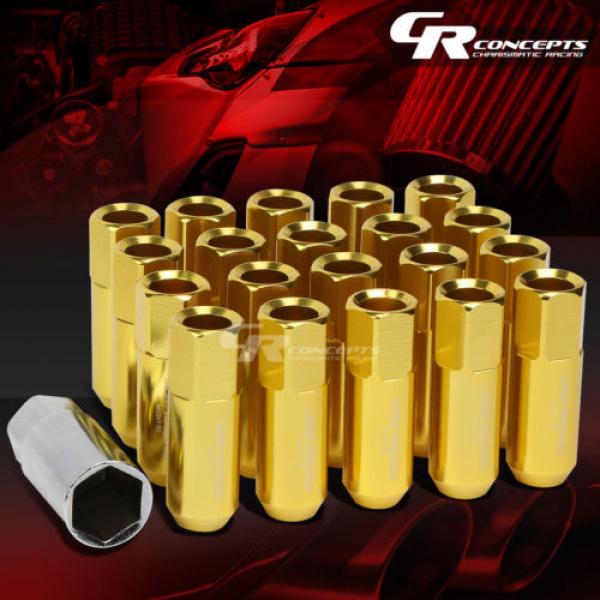 FOR IS250/IS350/GS460 20X RIM EXTENDED ACORN TUNER WHEEL LUG NUTS+LOCK+KEY GOLD #1 image