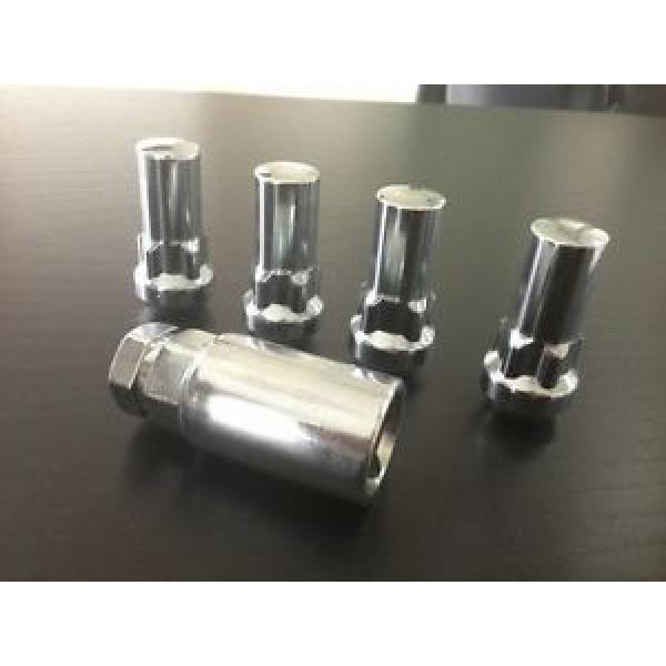 9/16 Truck Wheel Locks Anti-Theft Security Wheel Lug Nuts 4pc 1.9&#034; Tall Chrome #1 image