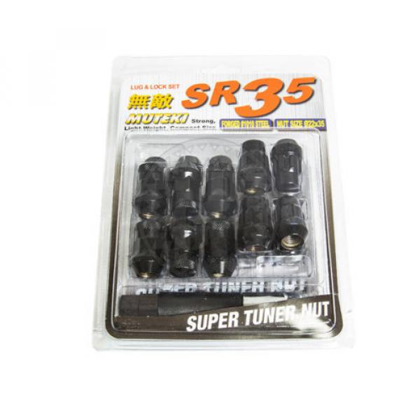 MUTEKI SR35 LUG NUTS STEEL BLACK 12X1.5 16 PCS + 4 LOCKS CLOSE END 35MM TUNER 20 #2 image