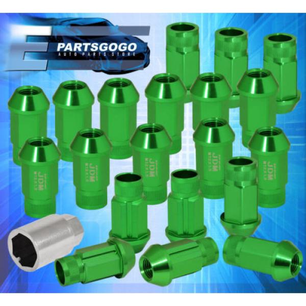 FOR HONDA 12MMX1.5 LOCKING LUG NUTS OPEN END EXTEND ALUMINUM 20 PIECE SET GREEN #1 image