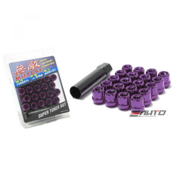 SPLINE 21mm MUTEKI WHEEL LOCK LUG NUT 12x1.25 M12 P1.25 PURPLE OPEN END a #1 image