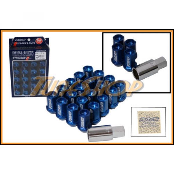 VOLK RACING RAYS STRAIGHT L42 DURA WHEELS LOCK LUG NUTS 12X1.25 1.25 RIM BLUE U #1 image