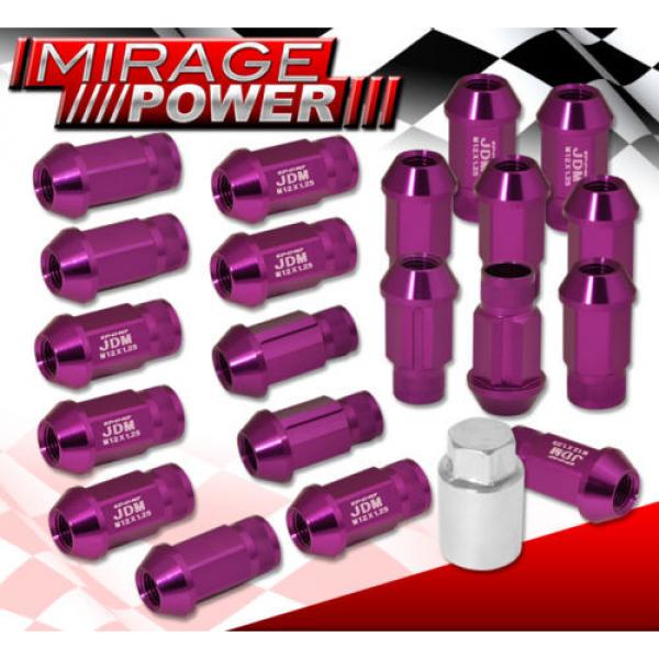 (20 PIECES) UNIVERSAL M12x1.25 ALUMINUM TUNER WHEEL LUG NUTS PURPLE +LOCKING KEY #1 image