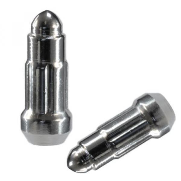 20 Locking Chrome Bullet Style Lug Nuts 7/16&#034;  Fits Pontiac Classic Cars w/key #1 image