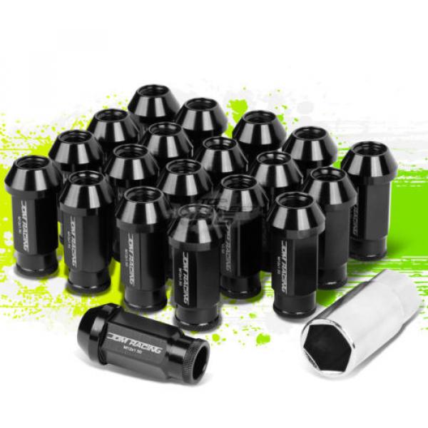 20PC M12 X 1.5 OPEN END ALUMINUM LUG NUT/WHEEL RIM LOCK+ADAPTER KEY BLACK #1 image