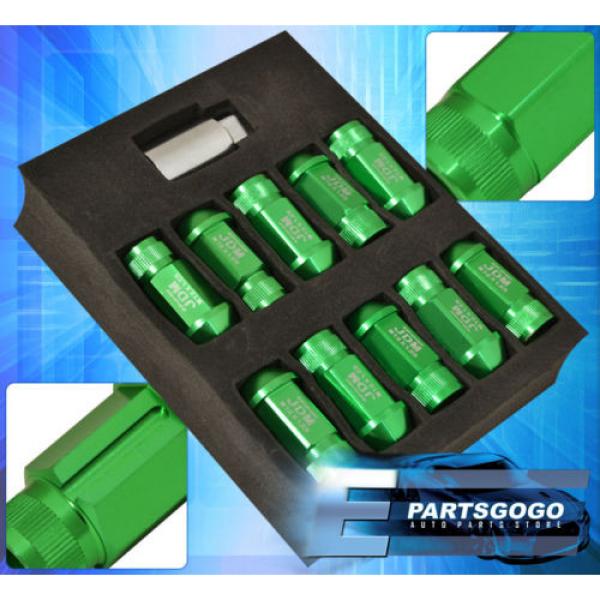 FOR NISSAN 12x1.25MM LOCKING LUG NUTS SPORT RACING HEAVY DUTY ALUMINUM SET GREEN #2 image