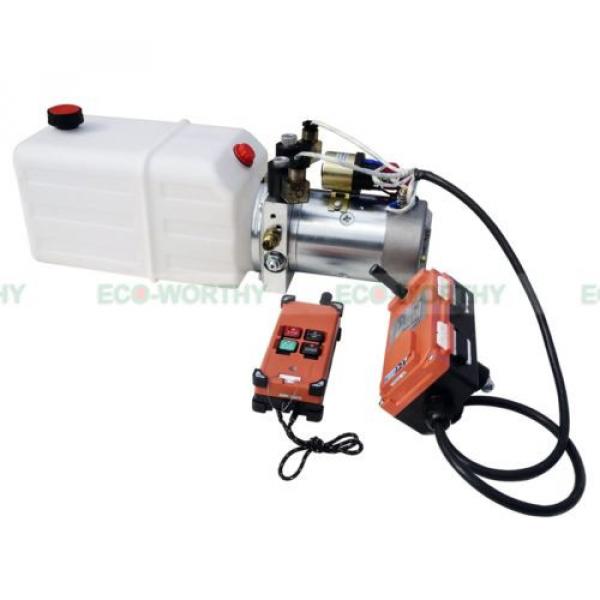 DC12V Double Acting Hydraulic Power Unint W/ Wireless Remote Controller Pump #1 image