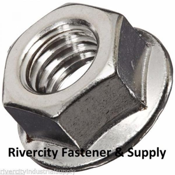M8-1.25 or 8mm x 1.25 A2 Stainless Serrated Flange Lock Nut Spin Wiz Nuts 100 Pc #4 image