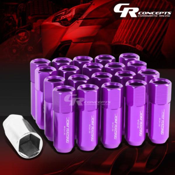 FOR CORVETTE/MALIBU/lMPALA 20X EXTEND ACORN TUNER WHEEL LUG NUTS+LOCK+KEY PURPLE #1 image