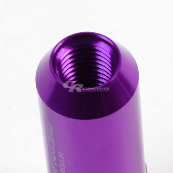 FOR CORVETTE/MALIBU/lMPALA 20X EXTEND ACORN TUNER WHEEL LUG NUTS+LOCK+KEY PURPLE #4 image