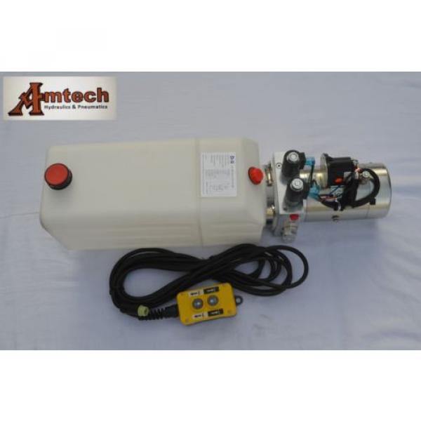 4204 Dump Trailer Hydraulic Power Unit,12V Double Acting,4L Ploy Tank, OEM Pump #1 image