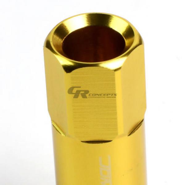 FOR DTS/STS/DEVILLE/CTS 20X EXTENDED ACORN TUNER WHEEL LUG NUTS+LOCK+KEY GOLD #3 image