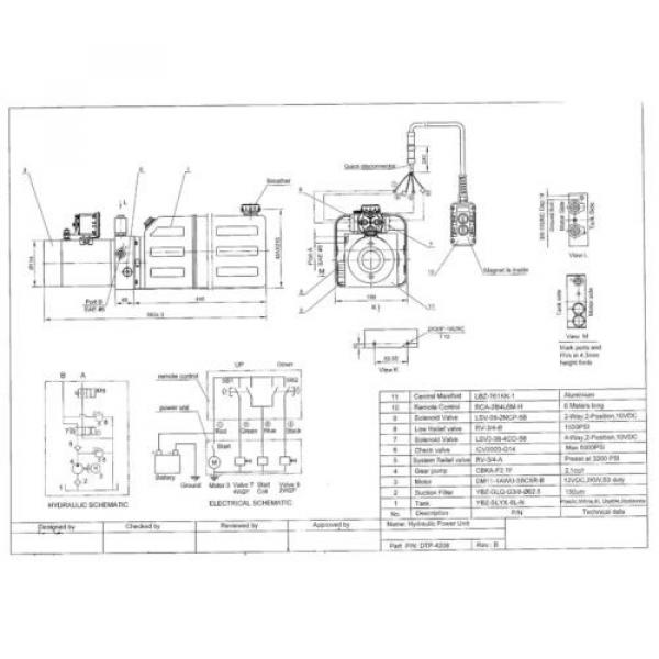 4208C Dump Trailer Hydraulic Power Unit,12V Double Acting,8 L Metal Tank, OEM  Pump #3 image