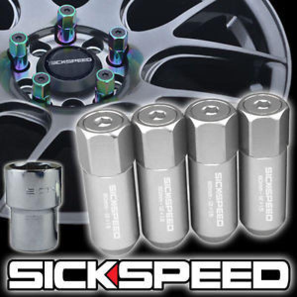 SICKSPEED 4 PC POLISHED CAPPED ALUMINUM LOCKING LUG NUTS WHEELS 12X1.25 L15 #1 image