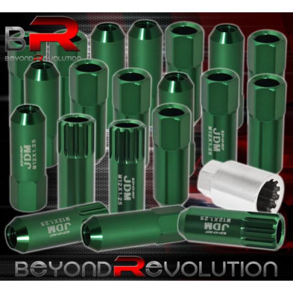 FOR INFINITI 12MMX1.25 LOCKING LUG NUTS RACING ALUMINUM TUNER WHEEL 20 PCS GREEN #1 image