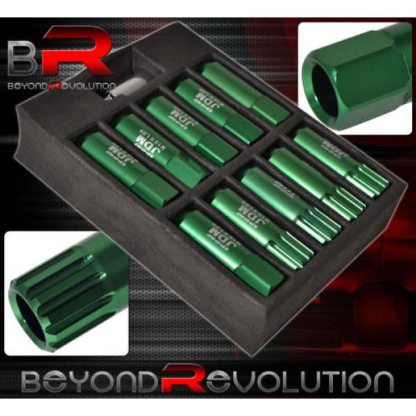 FOR INFINITI 12MMX1.25 LOCKING LUG NUTS RACING ALUMINUM TUNER WHEEL 20 PCS GREEN #2 image