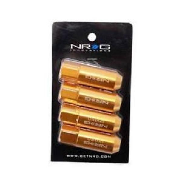 NRG Rose Gold Extended Tuner Style Lug Nuts + Locks &amp; Key M12x1.50 4pc LN-400RG #1 image