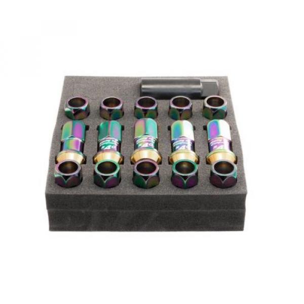 Lug Nuts &#034;Project Kics&#034; R40 12X1.25 (Neo chrome) w/Locks (20 piece set) #1 image