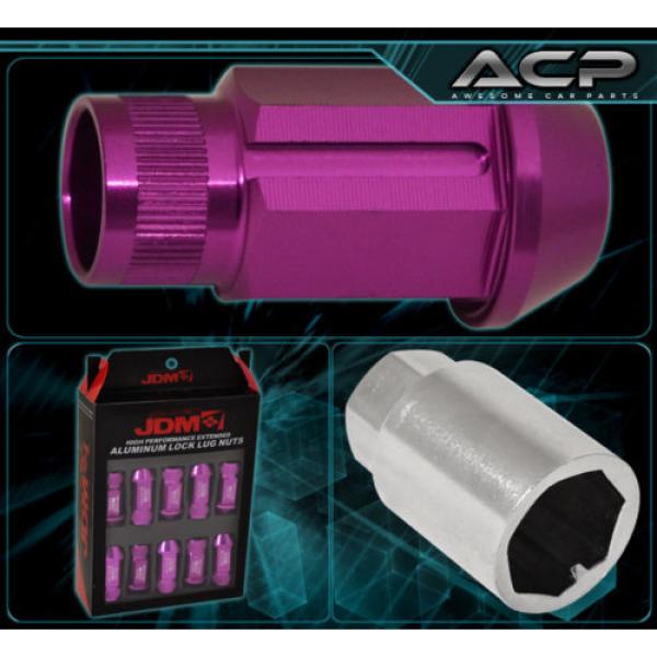 FOR NISSAN 12x1.25MM LOCKING LUG NUTS SPORT RACING HEAVY DUTY ALUMINUM PURPLE #3 image