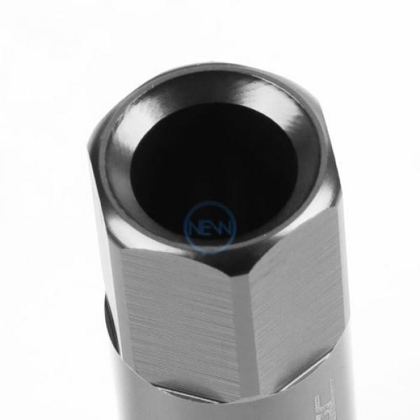 20pcs M12x1.5 Anodized 60mm Tuner Wheel Rim Locking Acorn Lug Nuts+Key Silver #3 image