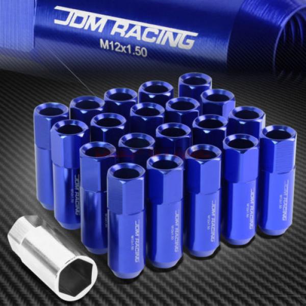 20 PCS M12 X 1.5 ALUMINUM ACORN TUNER LUG NUT/WHEEL LOCK+ADAPTER KEY BLUE #1 image