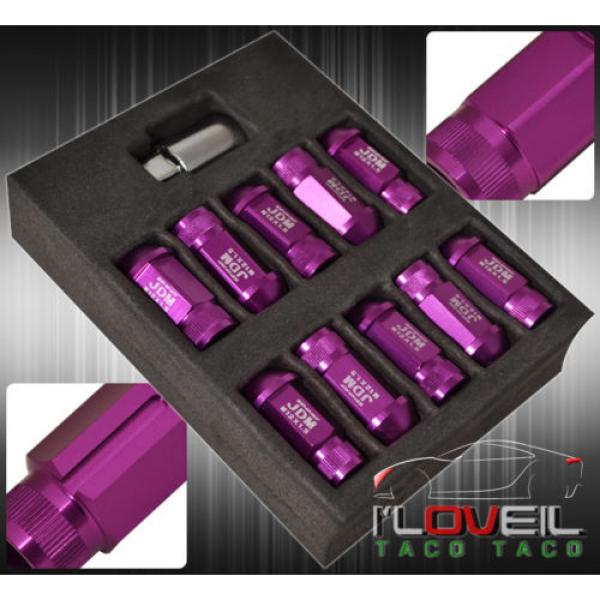 UNIVERSAL M12X1.5MM LOCKING LUG NUTS ROAD RACE TALL EXTENDED WHEEL RIMS PURPLE #2 image