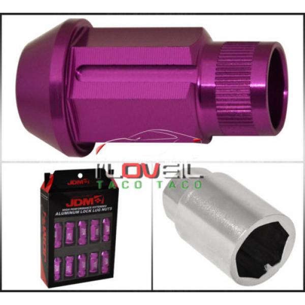 UNIVERSAL M12X1.5MM LOCKING LUG NUTS ROAD RACE TALL EXTENDED WHEEL RIMS PURPLE #3 image