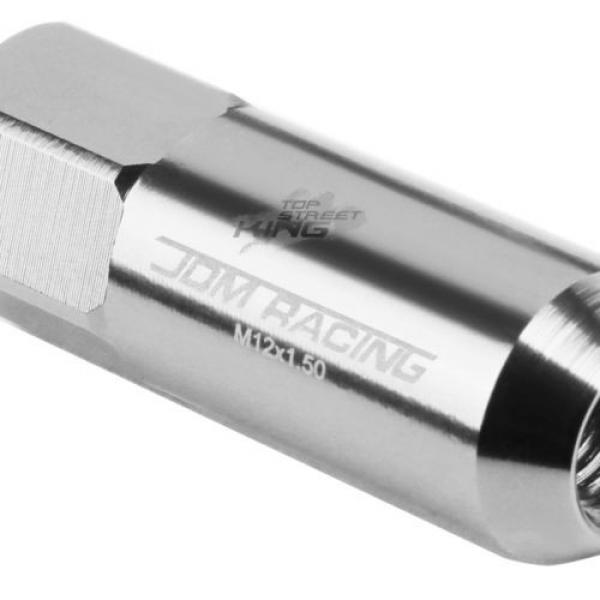 20 X M12 X 1.5 EXTENDED ALUMINUM LUG NUT+ADAPTER KEY DTS STS DEVILLE CTS SILVER #2 image