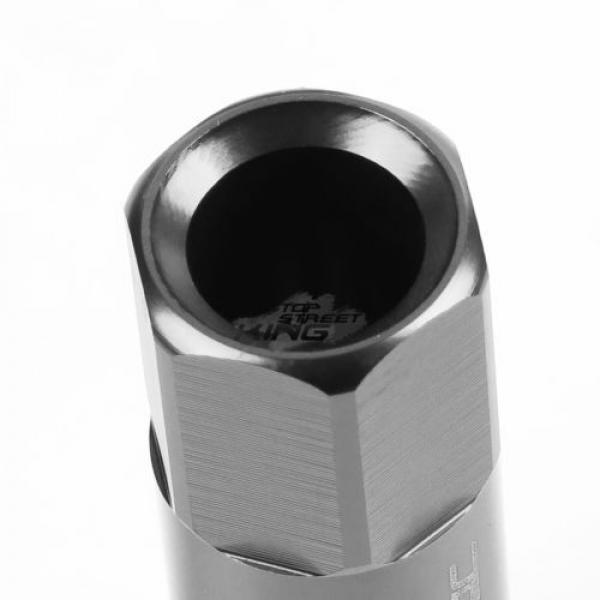 20 X M12 X 1.5 EXTENDED ALUMINUM LUG NUT+ADAPTER KEY DTS STS DEVILLE CTS SILVER #3 image