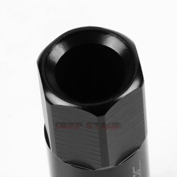 FOR IS260 IS360 GS460 20 PCS M12 X 1.5 ALUMINUM 60MM LUG NUT+ADAPTER KEY BLACK #3 image