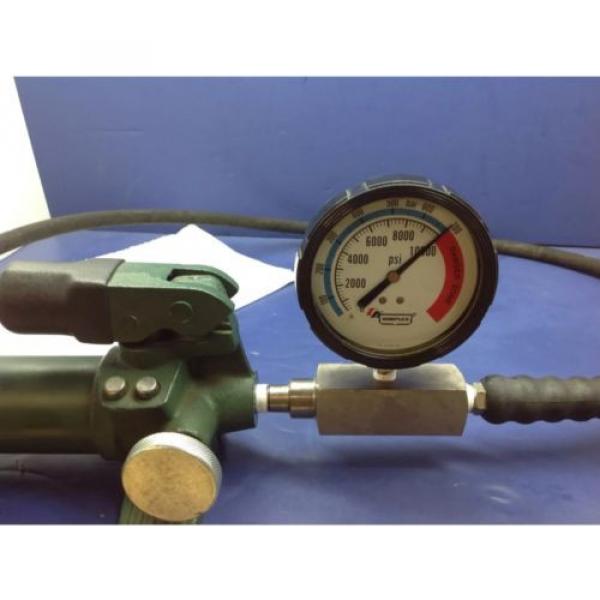 Simplex P22 2 Stage Hydraulic w/ 6&#039; Enerpac Hose Gauge Gauge Adaptor NICE Pump #2 image