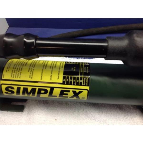 Simplex P22 2 Stage Hydraulic w/ 6&#039; Enerpac Hose Gauge Gauge Adaptor NICE Pump #3 image