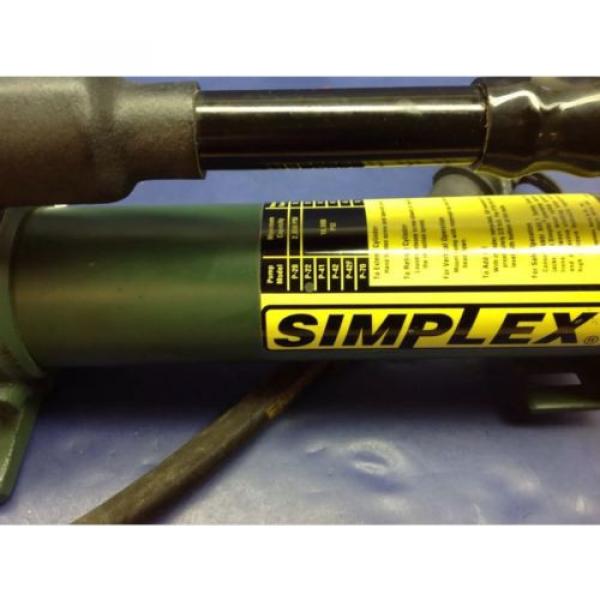 Simplex P22 2 Stage Hydraulic w/ 6&#039; Enerpac Hose Gauge Gauge Adaptor NICE Pump #4 image