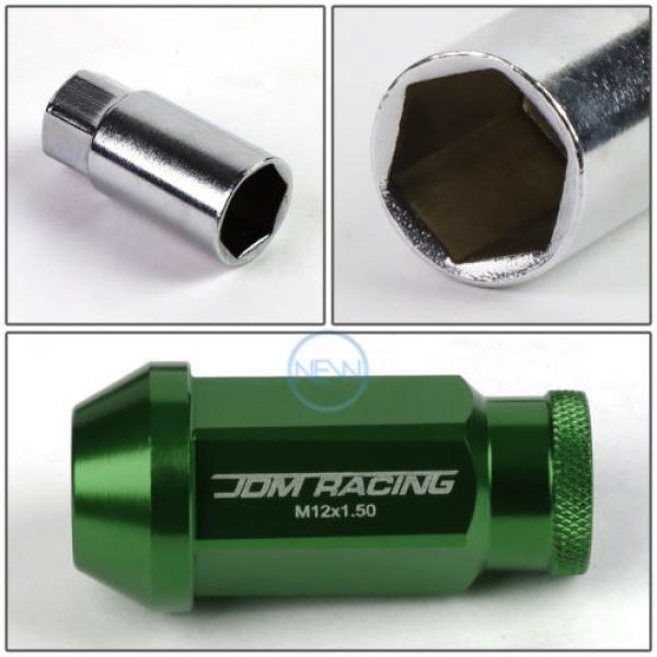 20pcs M12x1.5 Anodized 50mm Tuner Wheel Rim Locking Acorn Lug Nuts+Key Green #5 image