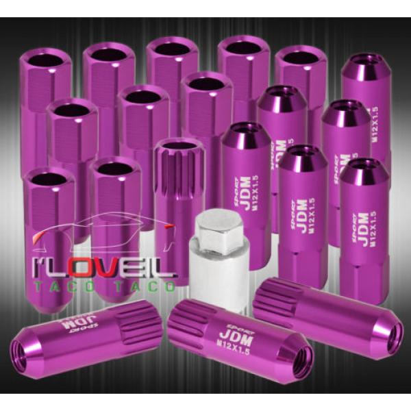 FOR TOYOTA 12x1.5 LOCKING KEY LUG NUTS TRACK EXTENDED OPEN 20 PIECES UNIT PURPLE #1 image